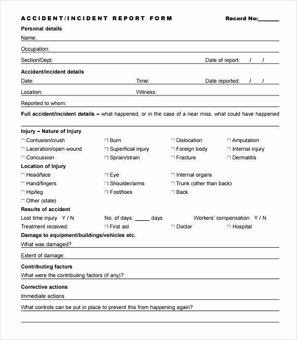 Automobile Accident Report form Template Beautiful Sample Car Accident Report – Royaleducationfo
