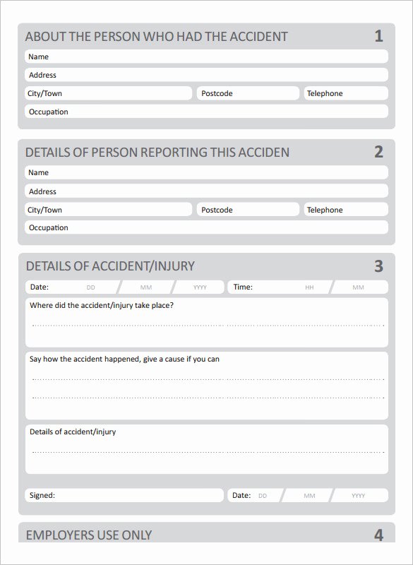 Automobile Accident Report form Template Inspirational 15 Accident Report Templates Docs Pages Pdf Word