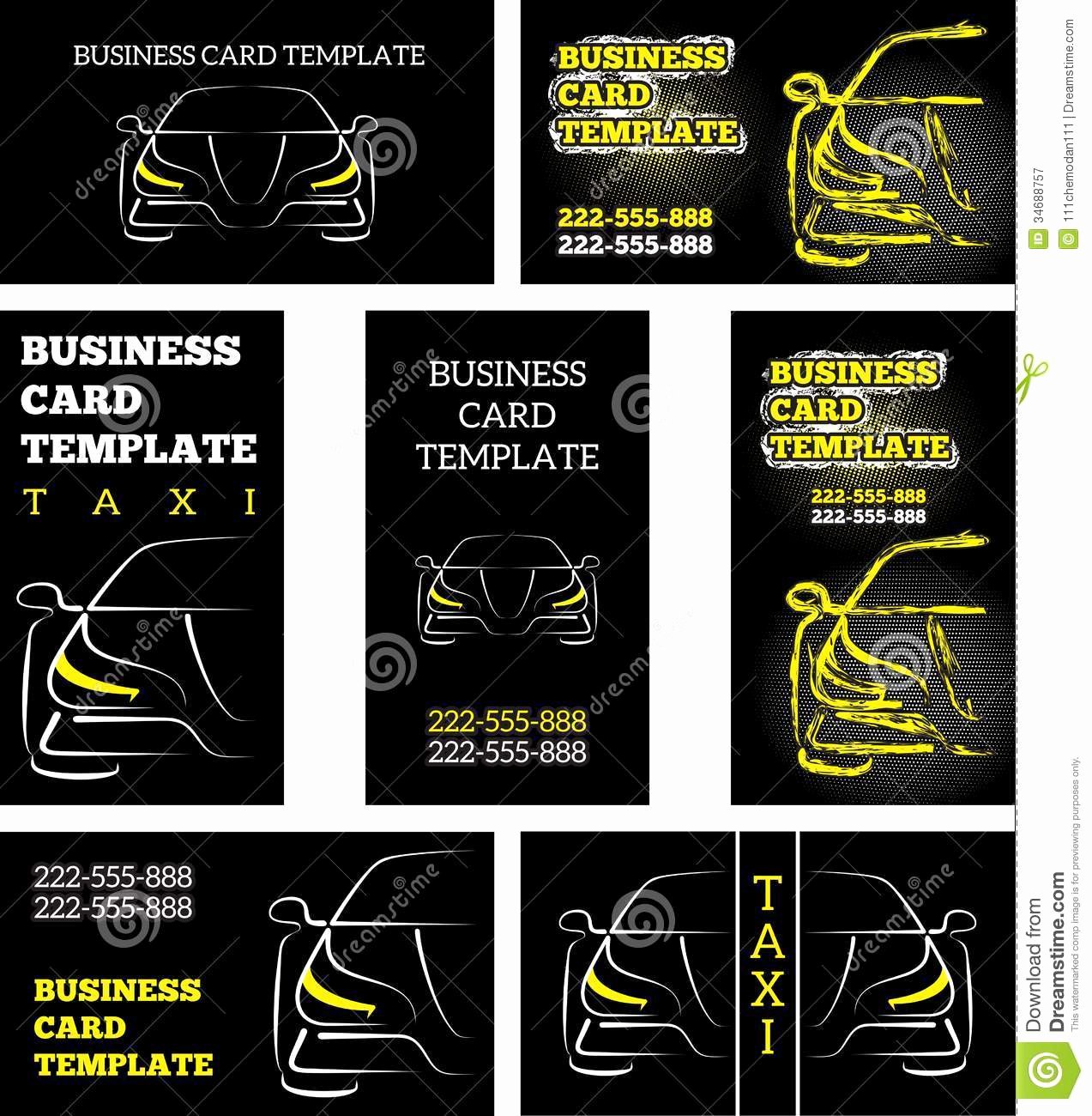 Automotive Business Card Template Free Awesome Business Card Template Taxi Royalty Free Stock Graphy
