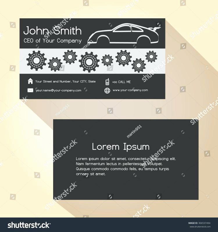 Automotive Business Card Template Free Unique Auto Repair Business Card Templates Free