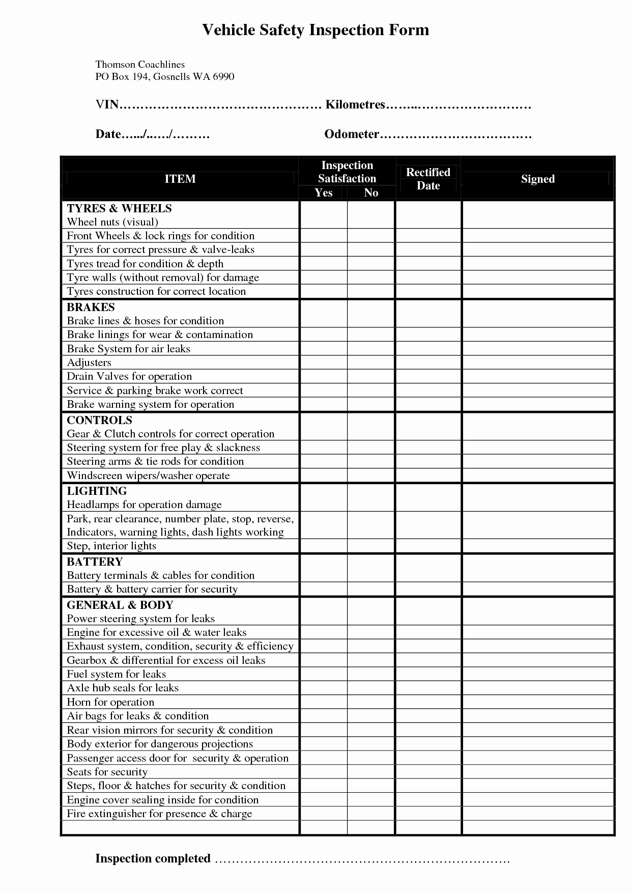 Automotive Inspection Checklist Template Unique Black and White Clipart Car Inspection Check List Clipground