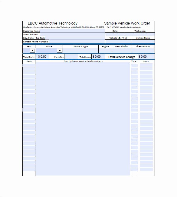 Automotive Repair Invoice Template Excel New Auto Repair Invoice Template Excel