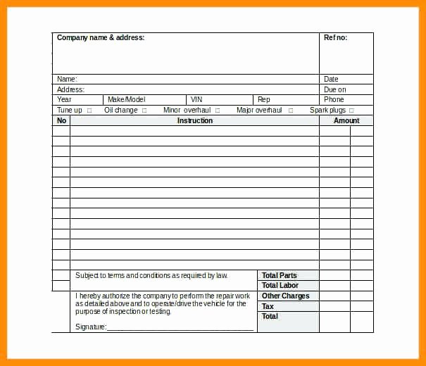 Automotive Work order Template Beautiful Download Invoice Template Excel for the Lubricant Store
