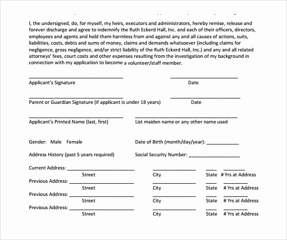 Background Check form Template Beautiful 11 Background Check Authorization forms to Download