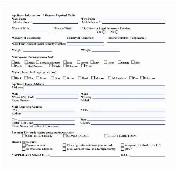 Background Check form Template Fresh 8 Sample Background Check forms to Download
