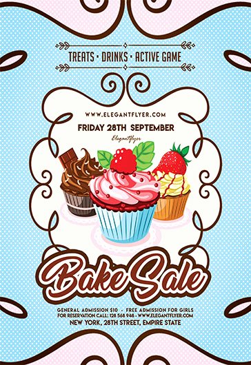 Bake Sale Flyer Template Luxury Free Flyer for Bake Sale – by Elegantflyer