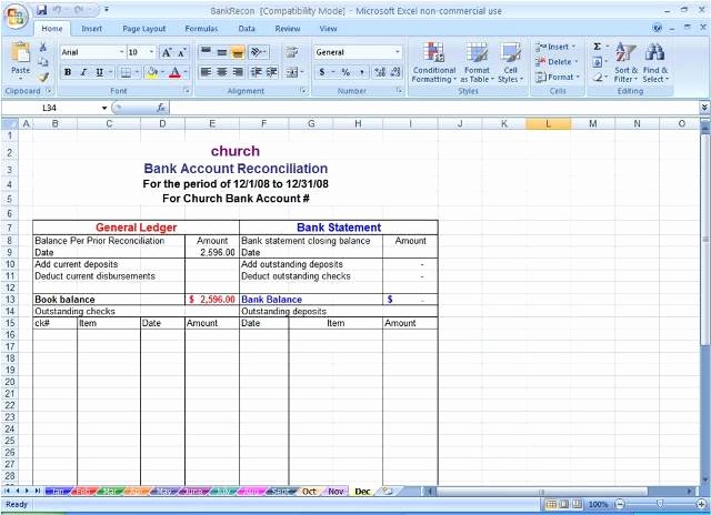 Bank Reconciliation Excel Template Awesome Bank Reconciliation Instructions