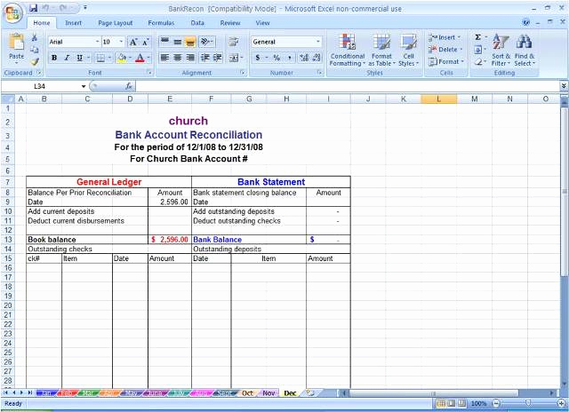 Bank Statement Reconciliation Template Beautiful Sample Bank Reconciliation Statement format