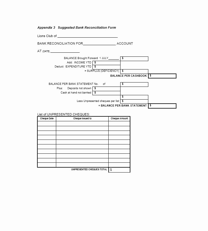 Bank Statement Reconciliation Template Best Of 50 Bank Reconciliation Examples &amp; Templates [ Free]
