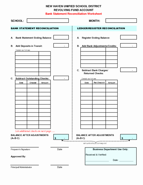 Bank Statement Reconciliation Template Lovely Bank Reconciliation Template