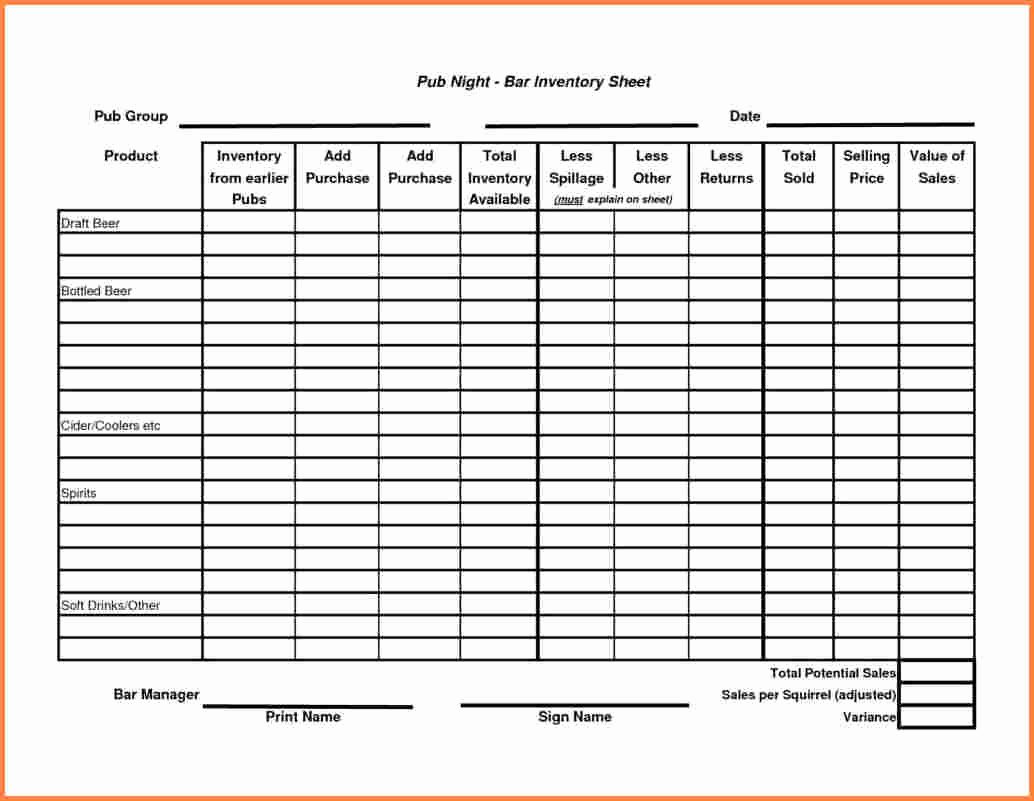 Bar Inventory Spreadsheet Template Lovely 10 Sample Bar Inventory Spreadsheet
