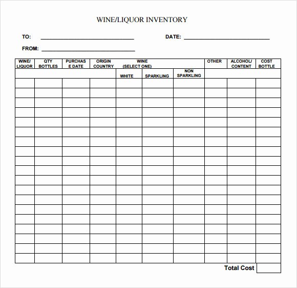 Bar Inventory Spreadsheet Template Lovely 9 Sample Liquor Inventory Templates to Download