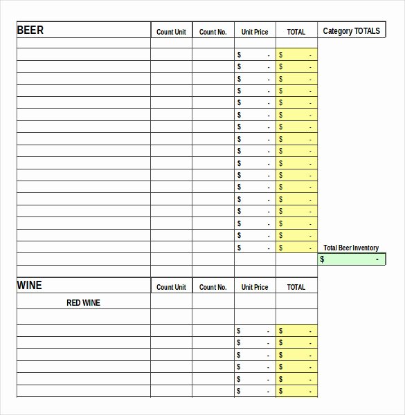 Bar Inventory Spreadsheet Template New Bar Inventory Template – 11 Free Word Excel Pdf