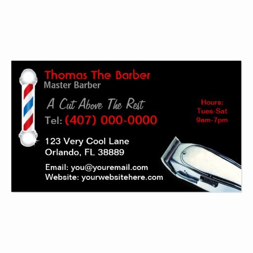 Barber Business Card Template Fresh 105 Barber Pole Business Cards and Barber Pole Business