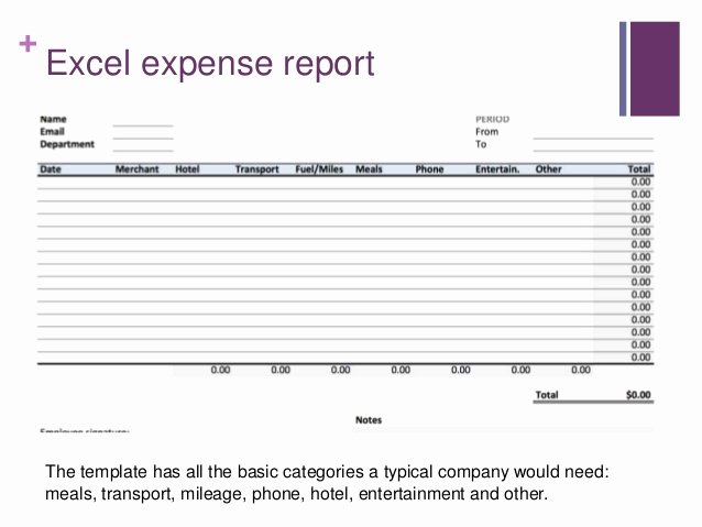 Basic Expense Report Template Beautiful Free Excel Expense Report Template