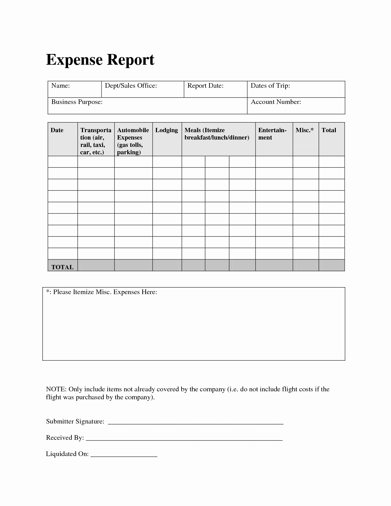 Basic Expense Report Template Fresh Outstanding Excel Expense Report Template by Whitecheese