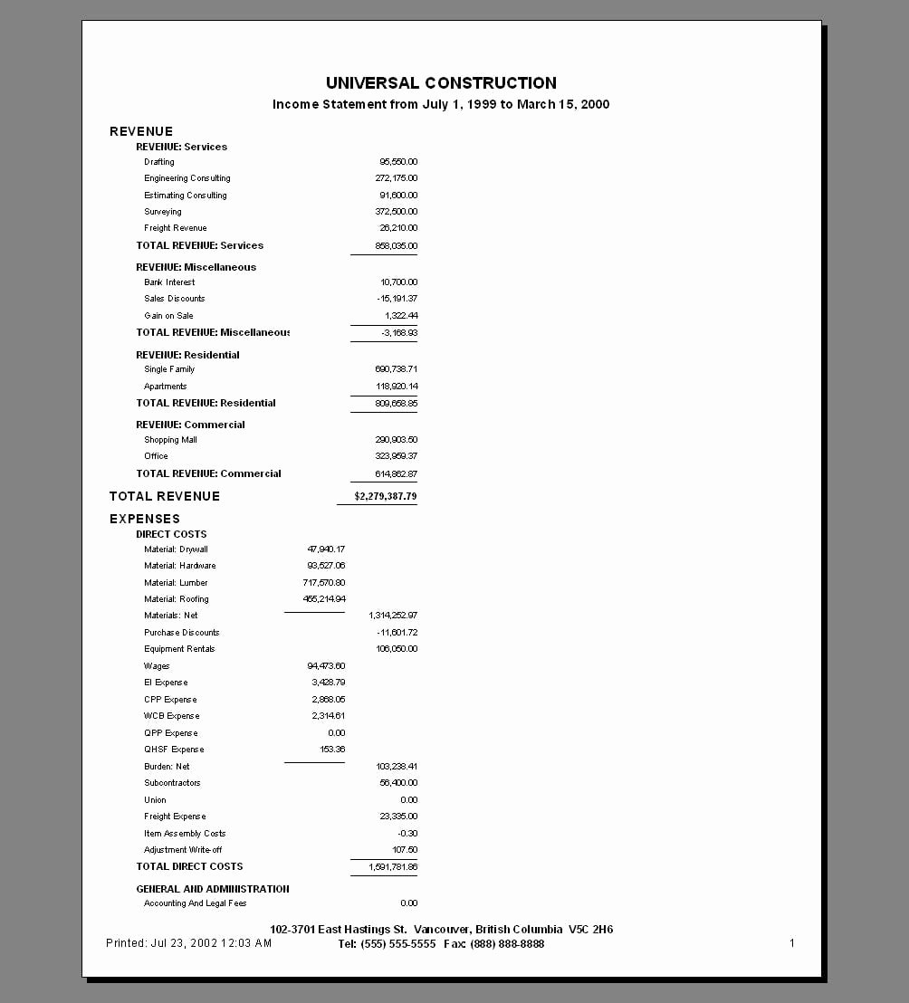 Basic Income Statement Template Fresh 7 Free In E Statement Templates Excel Pdf formats