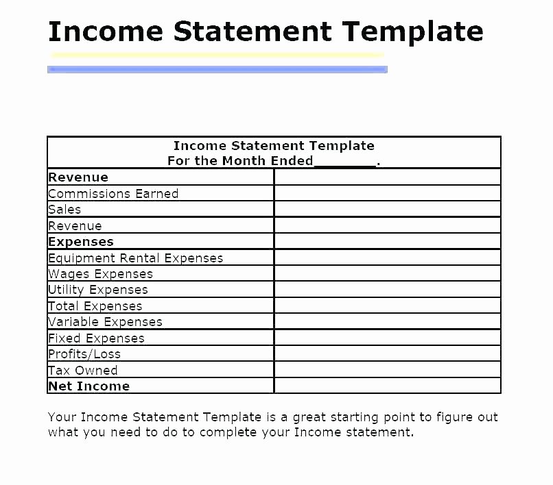 Basic Income Statement Template Lovely Quarterly In E Statement Template – Thalmus