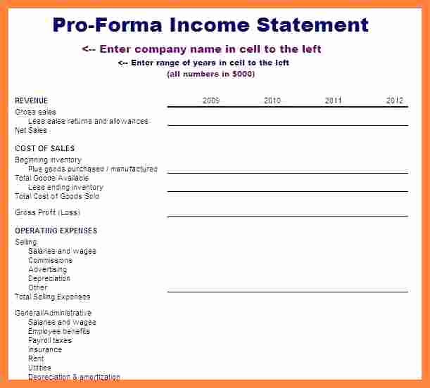Basic Income Statement Template Luxury 5 Basic In E Statement Template