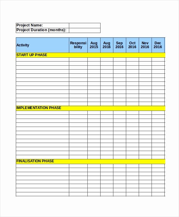 Basic Project Plan Template Lovely Excel Project Template 11 Free Excel Documents Download