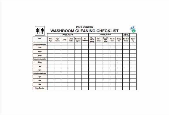 Bathroom Cleaning Checklist Template Elegant 21 Bathroom Cleaning Schedule Templates Pdf Doc