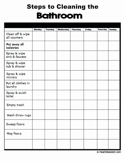 Bathroom Cleaning Checklist Template New Public toilet Cleaning Checklist Template Sample Bathroom
