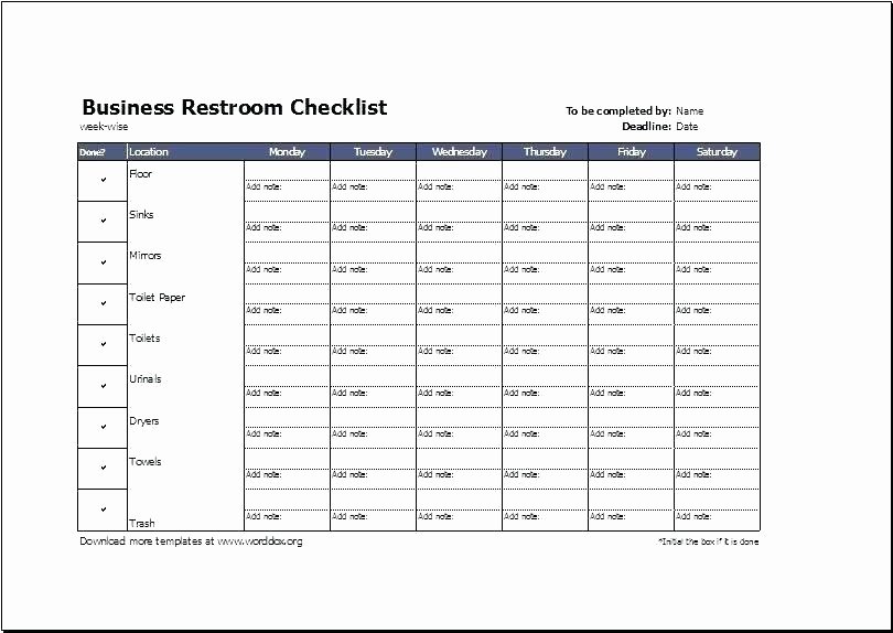 Bathroom Cleaning Schedule Template Luxury Public toilet Cleaning Checklist Template Sample Bathroom