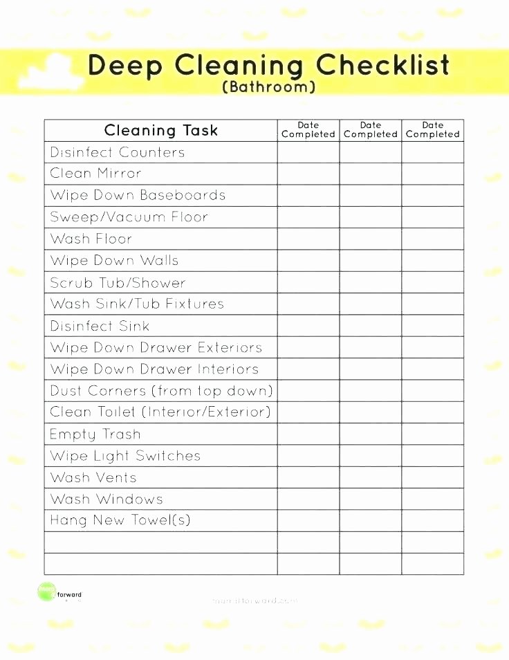 Bathroom Cleaning Schedule Template New Public toilet Cleaning Checklist Template Sample Bathroom