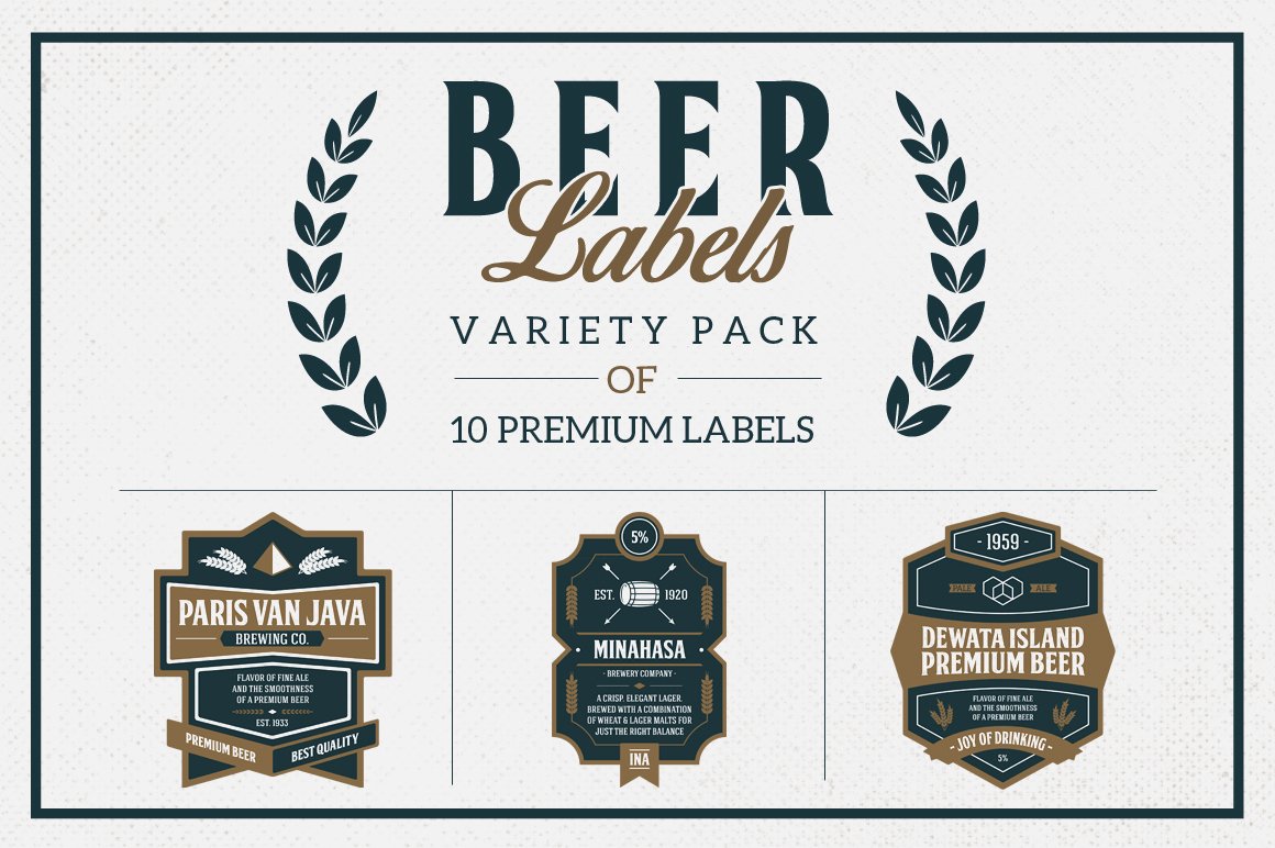 Beer Can Label Template Awesome Premium Beer Labels Logo Templates On Creative Market