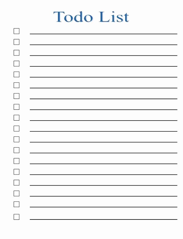 Best to Do List Template Awesome 6 Microsoft to Do List Template for Word Uprvt