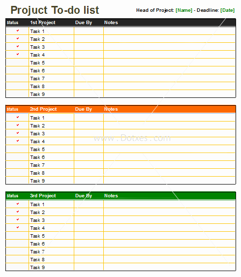 Best to Do List Template Best Of 8 Best Of Free Printable Project to Do List