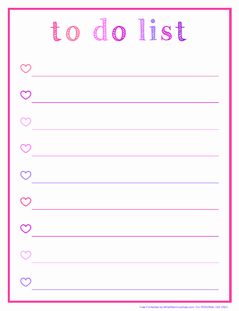 Best to Do List Template Luxury 8 Best Of Cute to Do List Printable Template Free