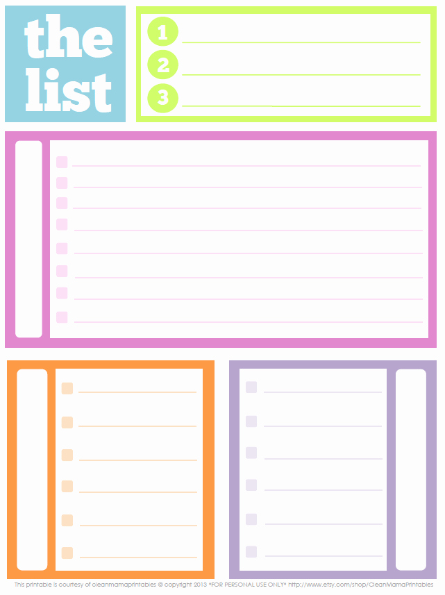 Best to Do List Template New Cute to Do List Template Printable