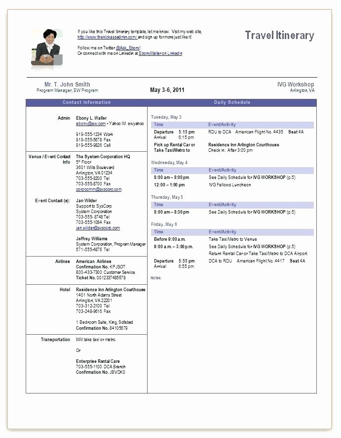 Best Travel Itinerary Template Unique Best Travel Itinerary Template