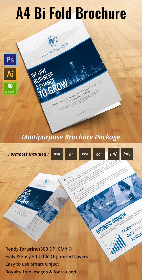 Bi Fold Brochure Template Unique Printable Bi Fold Brochure Template – 67 Free Word Psd