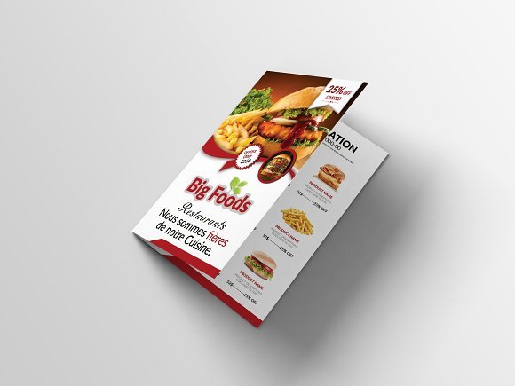 Bi Fold Menu Template Awesome Bi Fold Restaurant Food Menu Brochure Templates On