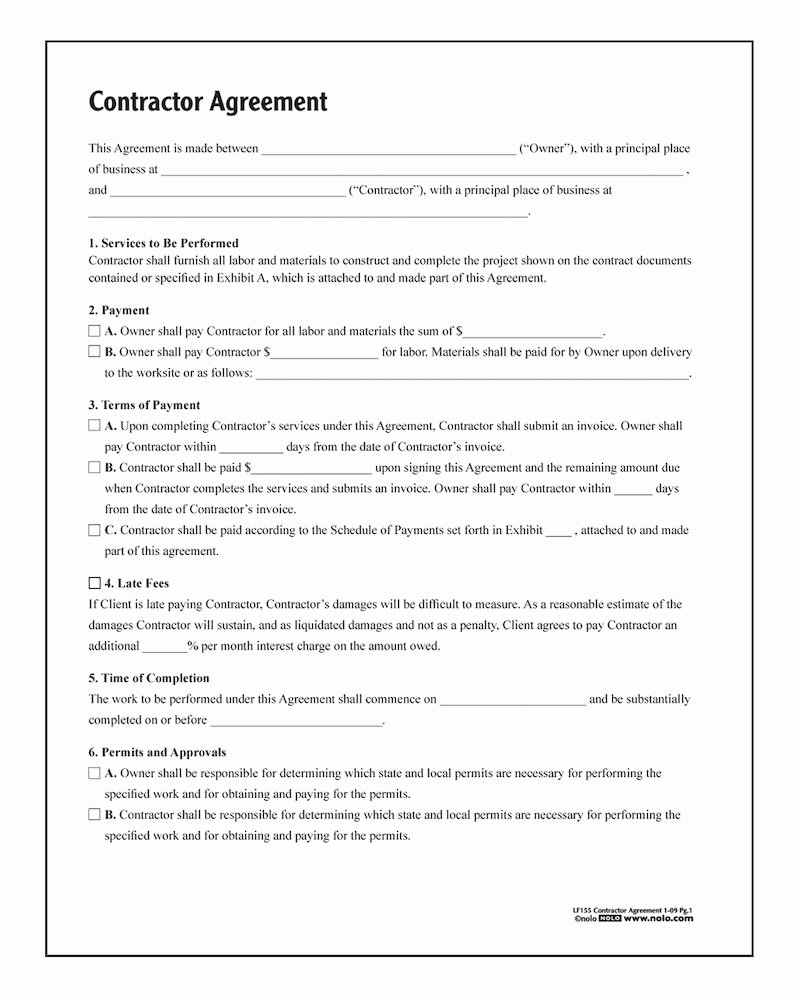 Bid Template for Contractors Best Of Adams Contractor Agreement forms and Instructions