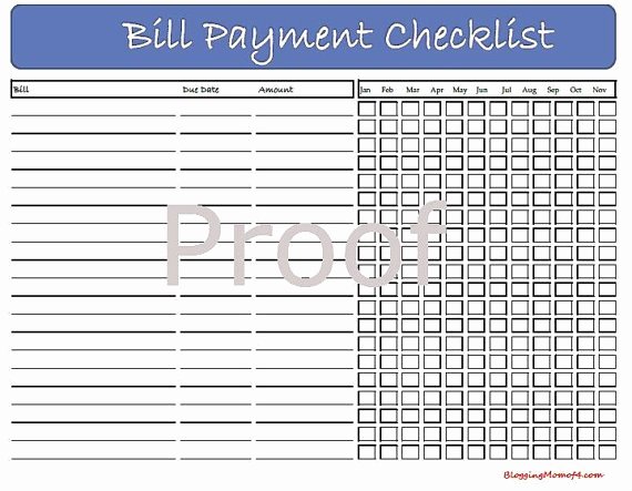 Bill Payment Template Free Awesome Excel Monthly Bill Payment Template 1000 Images About