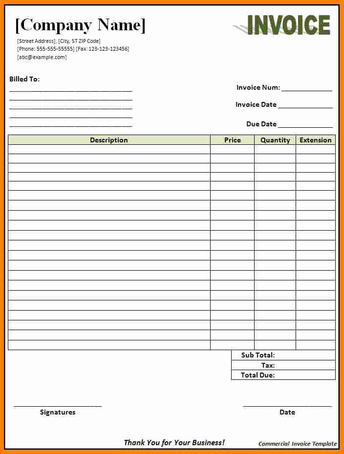 Billing Invoice Template Free Best Of 5 Blank Billing Invoice Template
