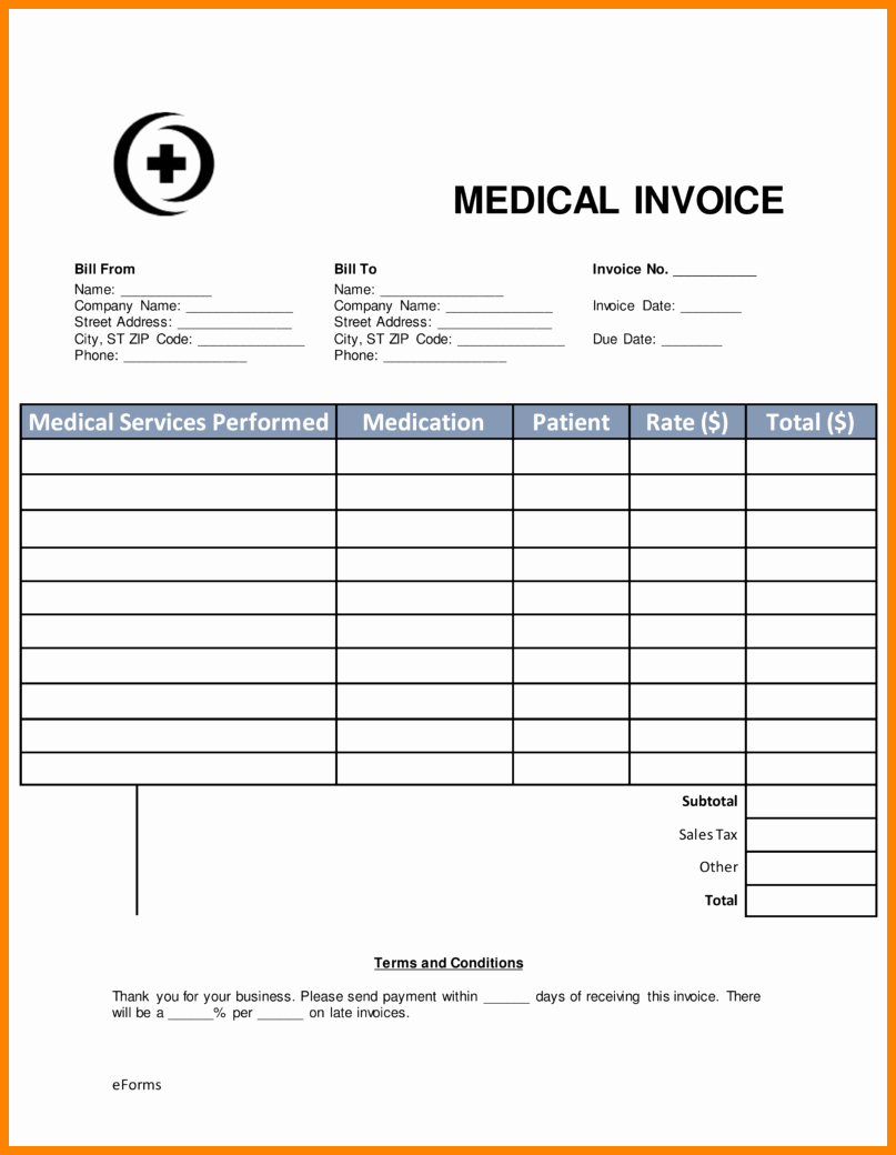 Billing Invoice Template Free Inspirational 8 Medical Billing Invoice Template Free