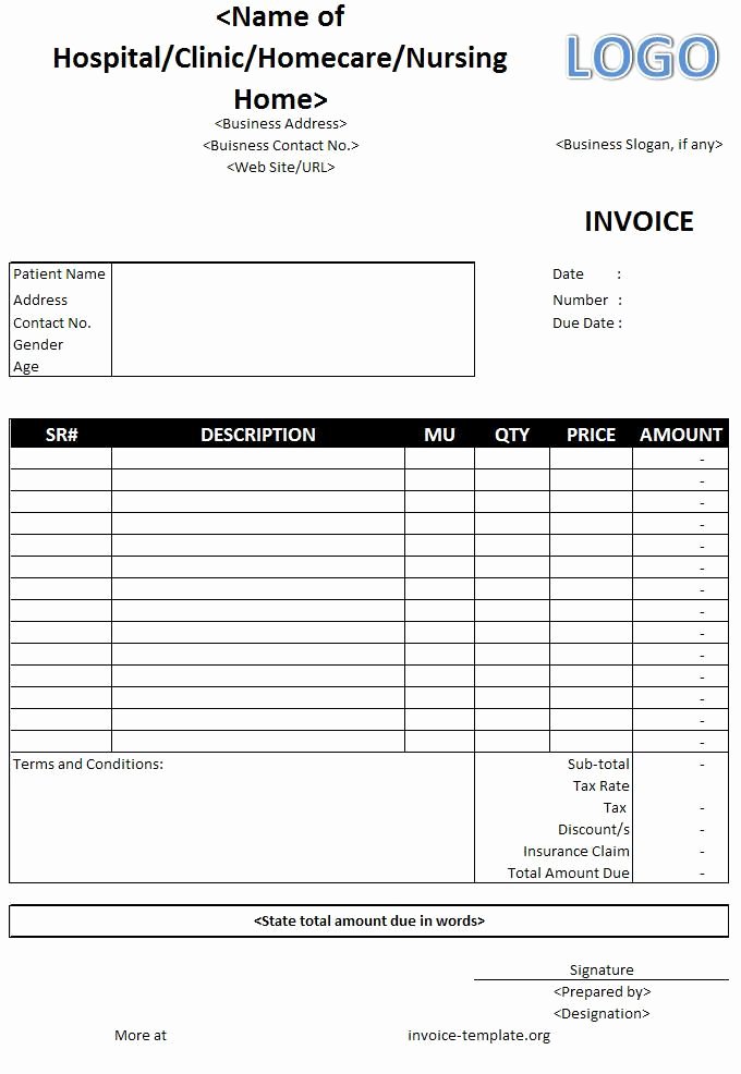 Billing Invoice Template Free Inspirational Medical Billing Invoice Template Free