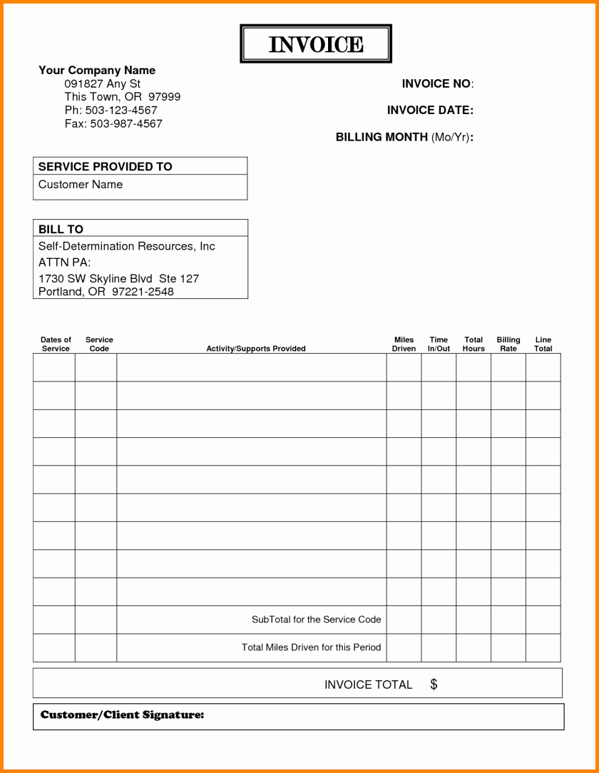 Billing Invoice Template Free Lovely 6 Self Bill Invoice Template