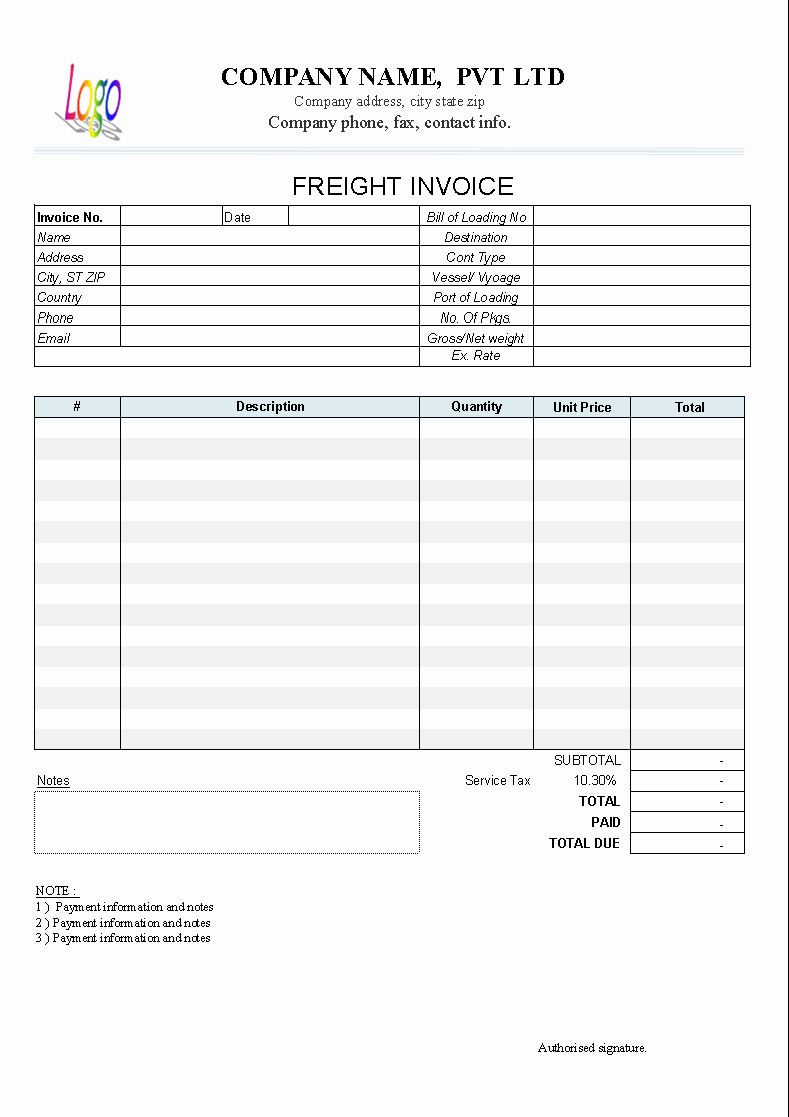 Billing Invoice Template Free Lovely Freight Invoice Template Uniform Invoice software