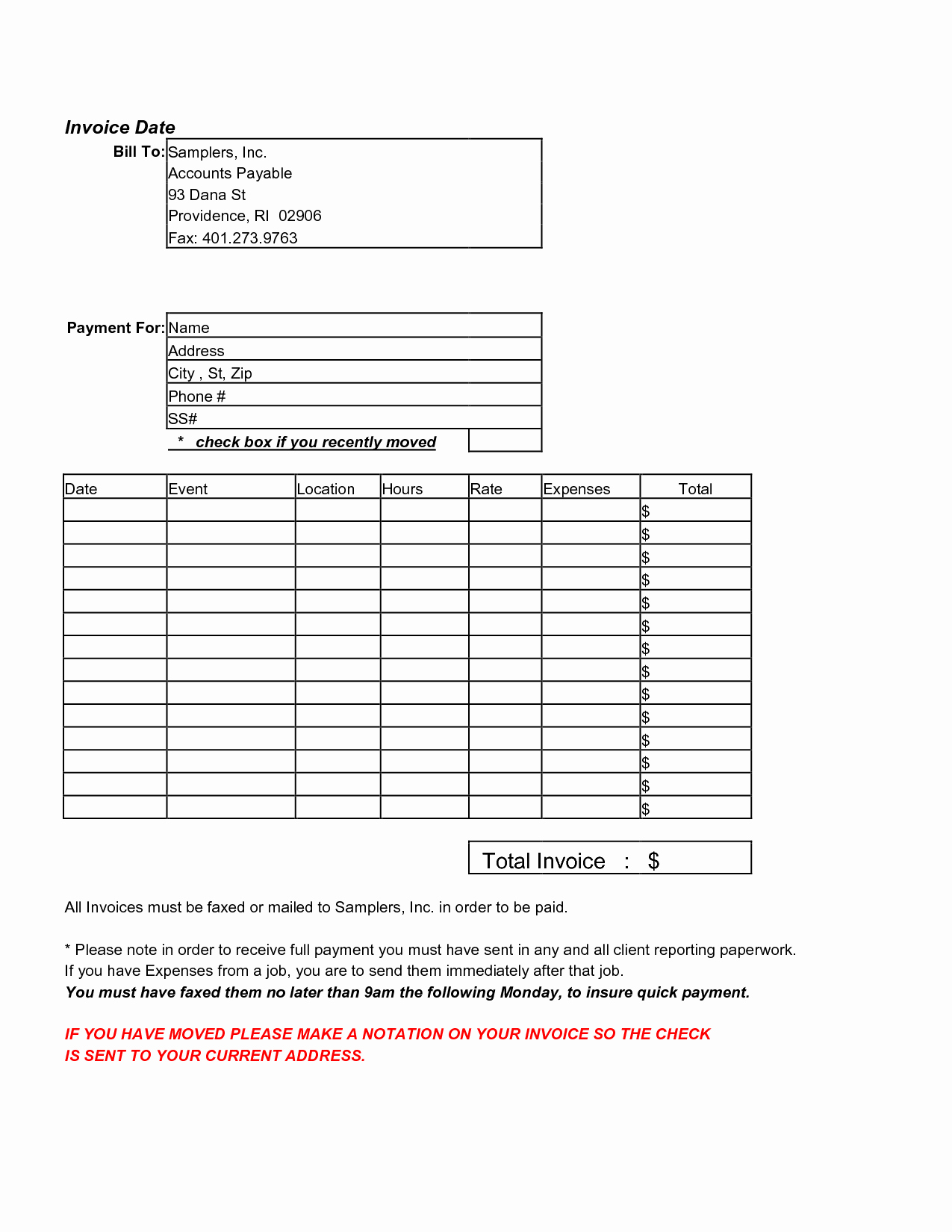 Billing Invoice Template Free New Independent Contractor Invoice Template Free