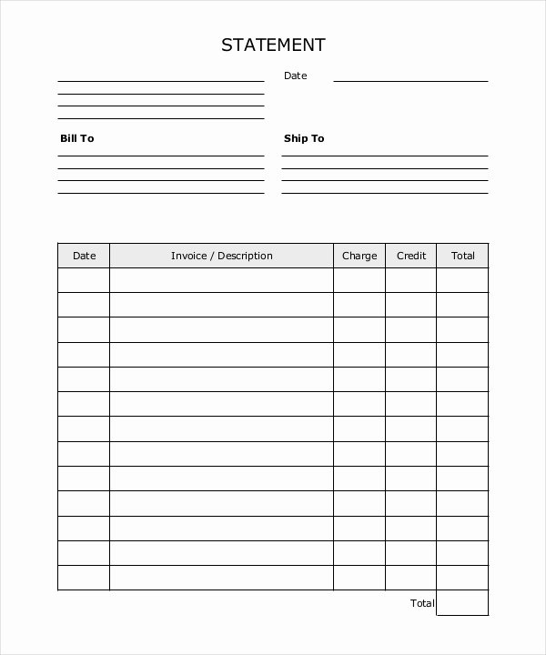 Billing Invoice Template Word Awesome 10 Statement Templates Free Sample Example format