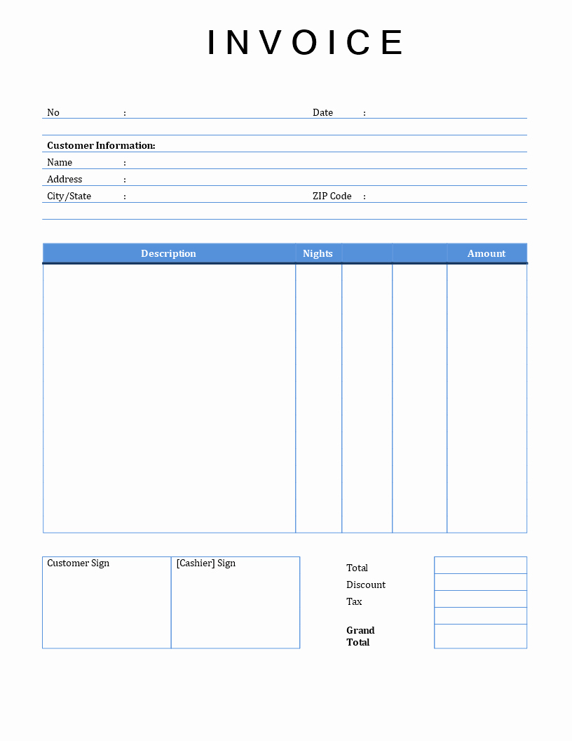 Billing Invoice Template Word Awesome Rent Invoice Template Word