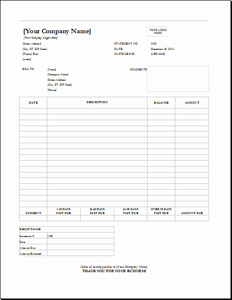 Billing Invoice Template Word Elegant 4 Customizable Invoice Templates for Excel