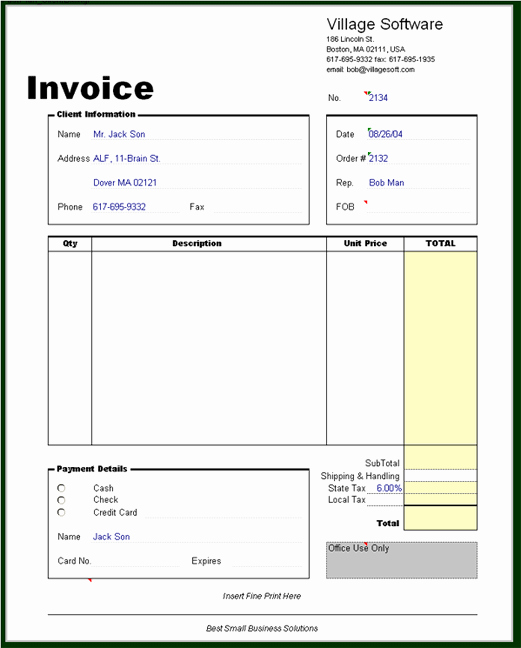 Billing Invoice Template Word Elegant Billing Invoice Template