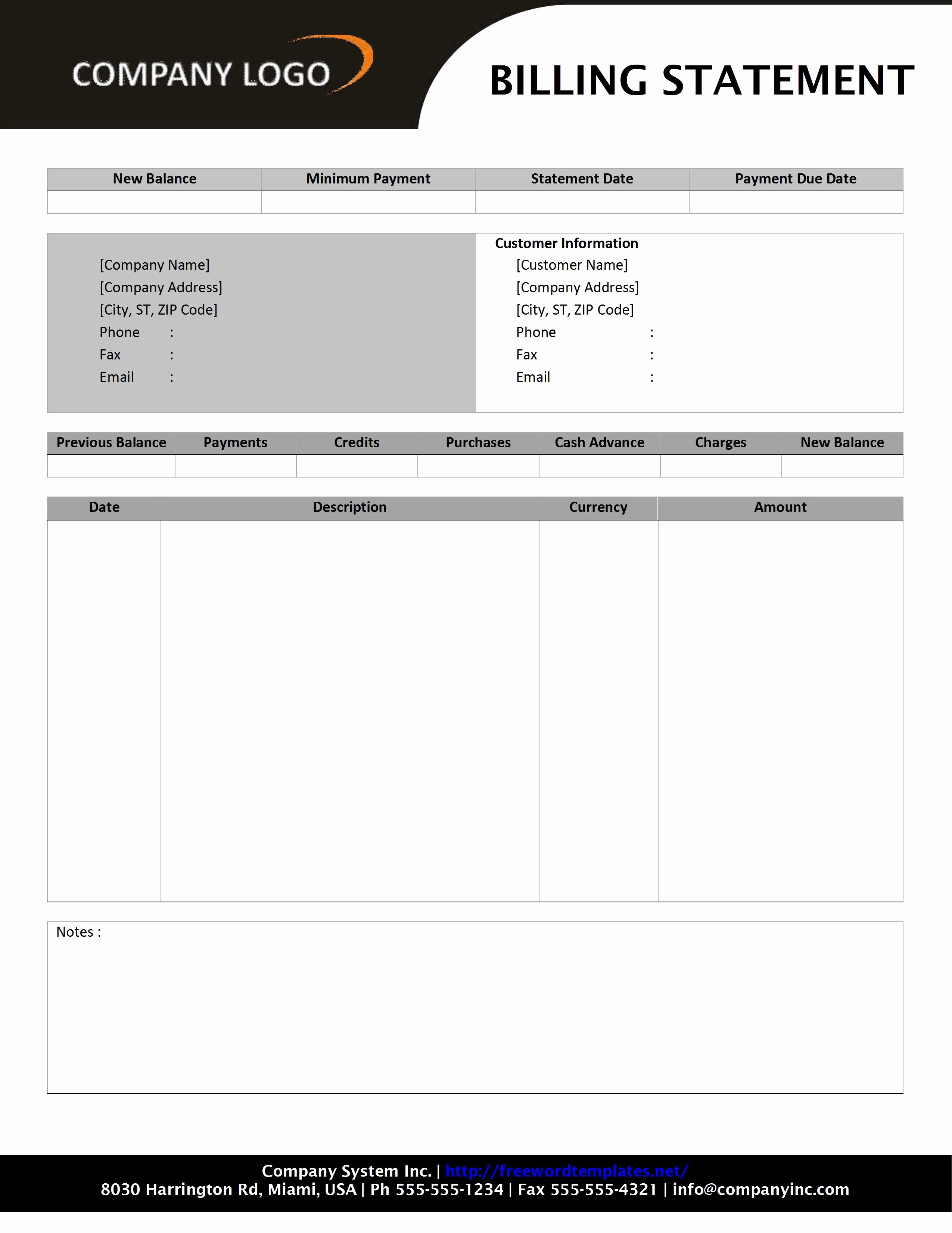 Billing Invoice Template Word New Sample Billing Statement Google Search