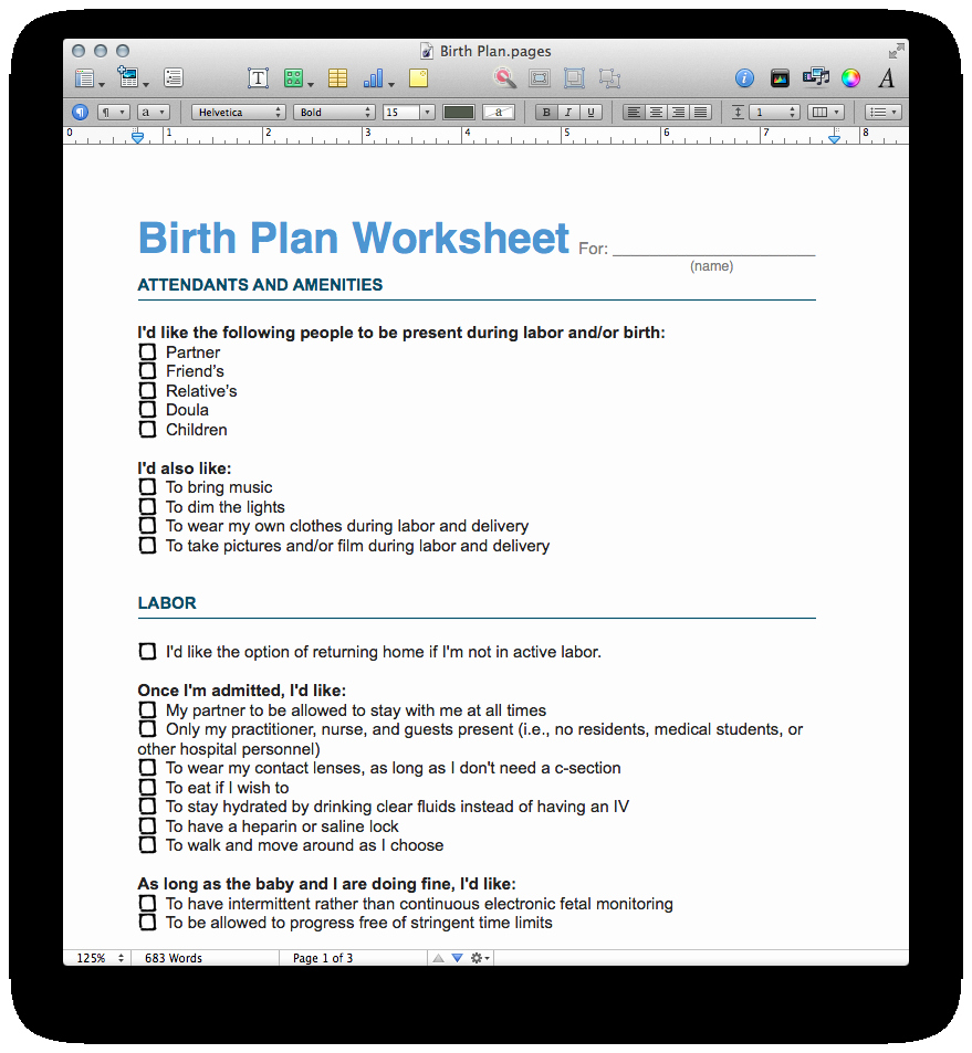 Birth Plan Template Pdf Inspirational Birth Plan Template Pdf and Pages Pinterest